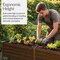Best Choice Products 72x24x30in Non Toxic Elevated Galvanized Metal Garden Bed Corner Protectors